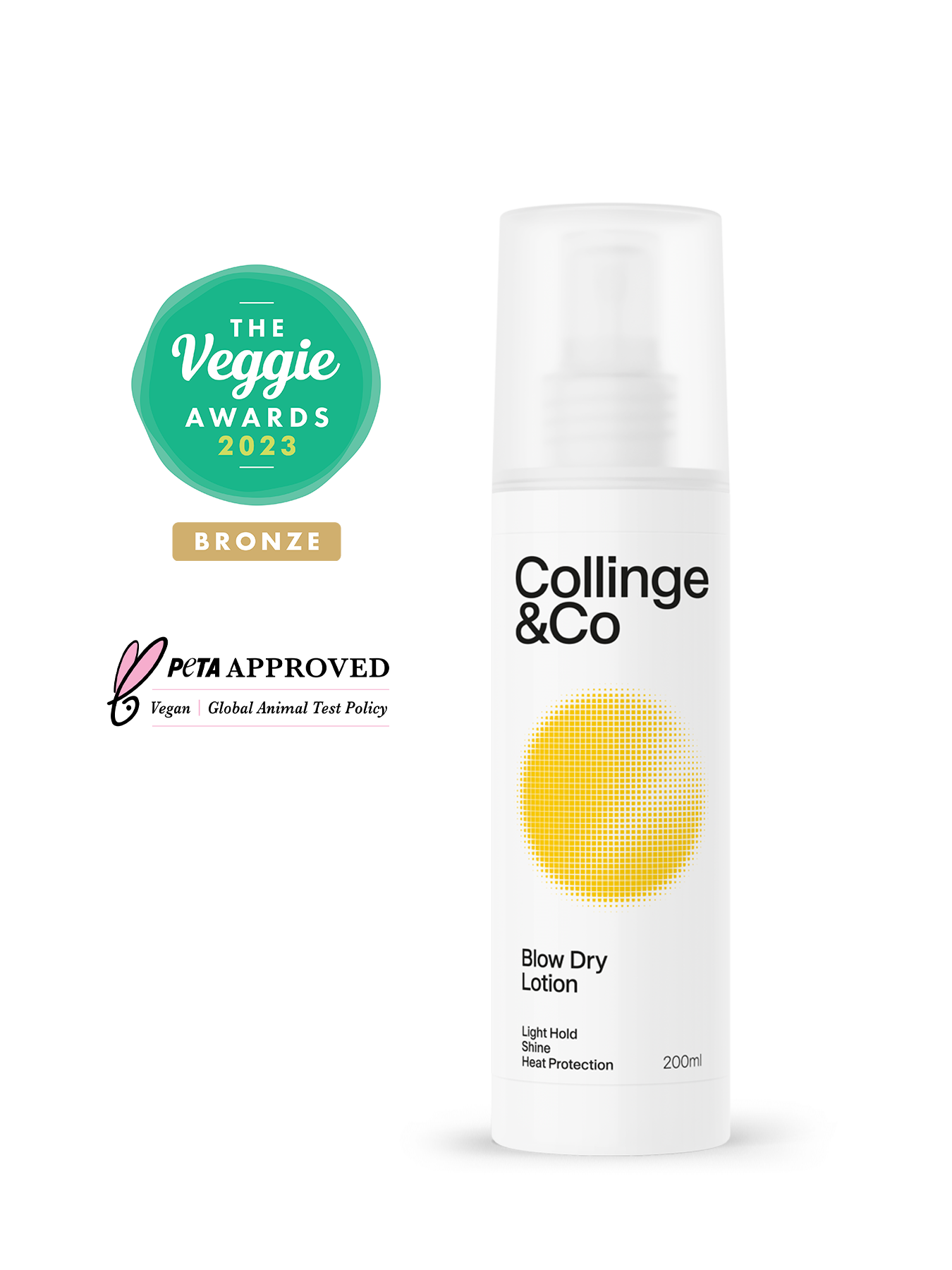 Collinge & Co Blow Dry Lotion Veggie Award Winner
