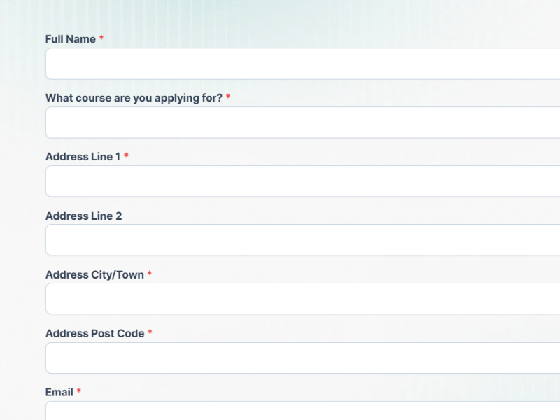 Collinge & Co Training application form image