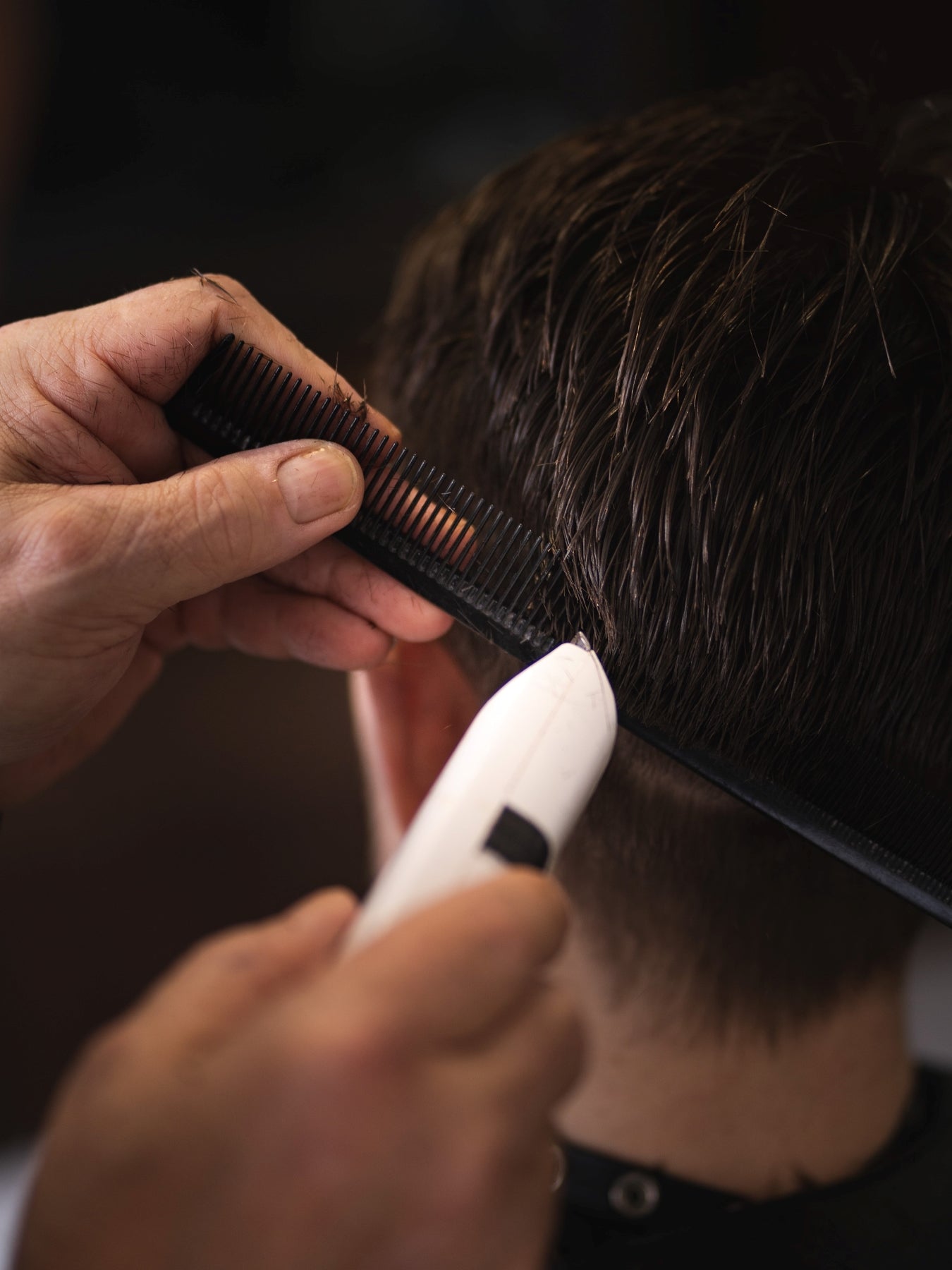 Clipper over comb hair cut