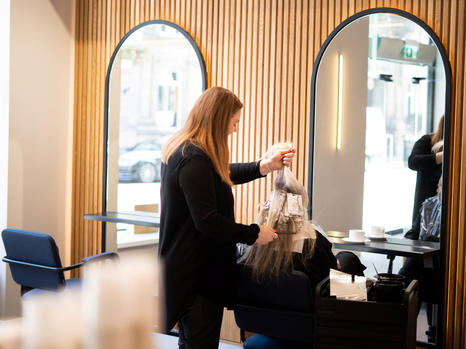 Client with Highlights in Castle Street salon