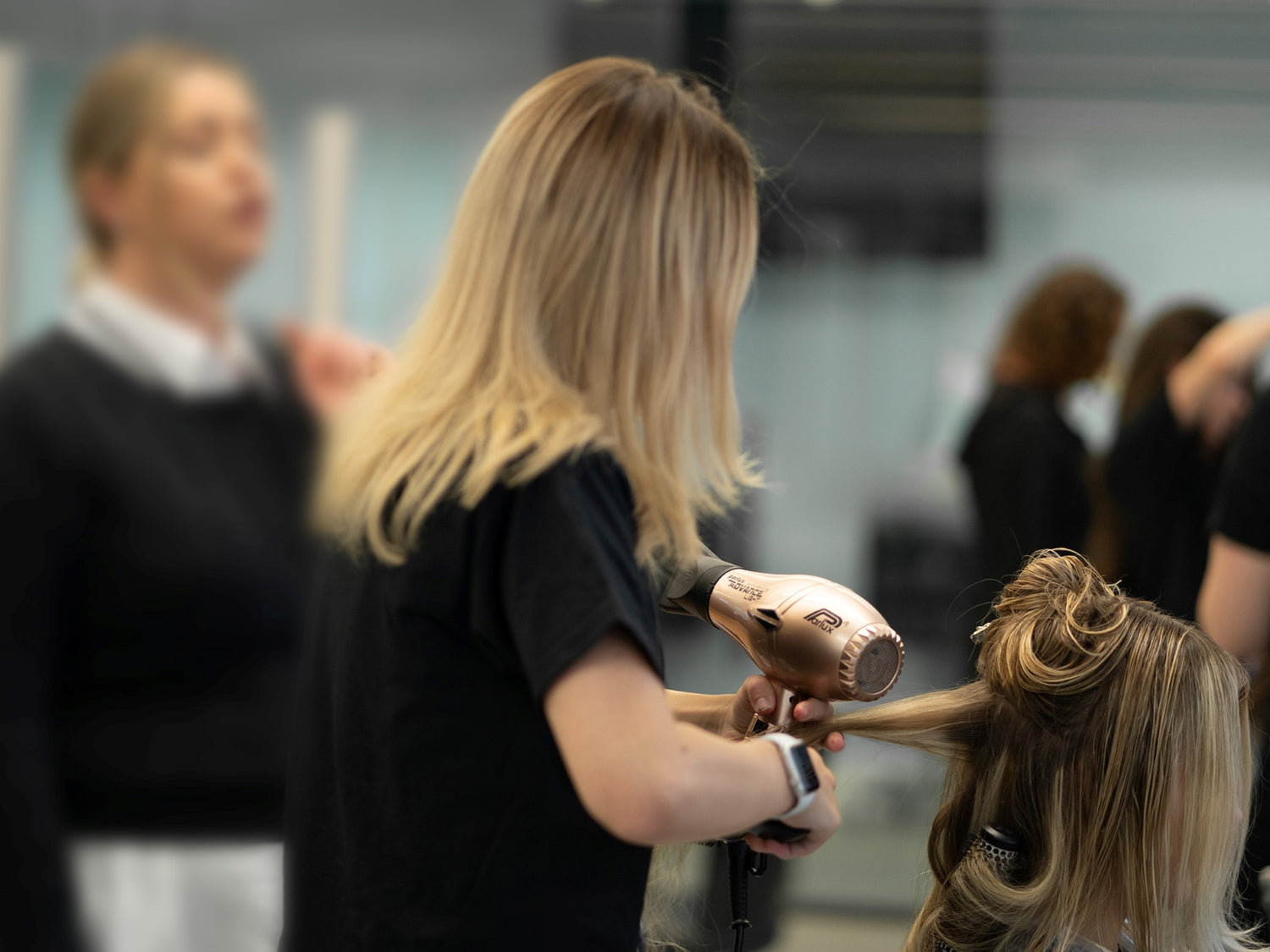 Blow Dry technique in Collinge & Co Training Salon
