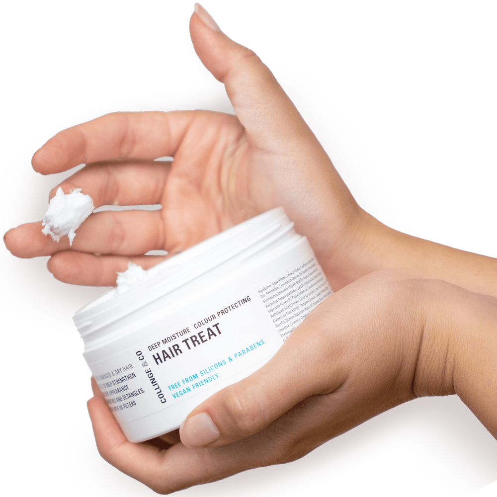 Collinge & Co Hair Treat in hands