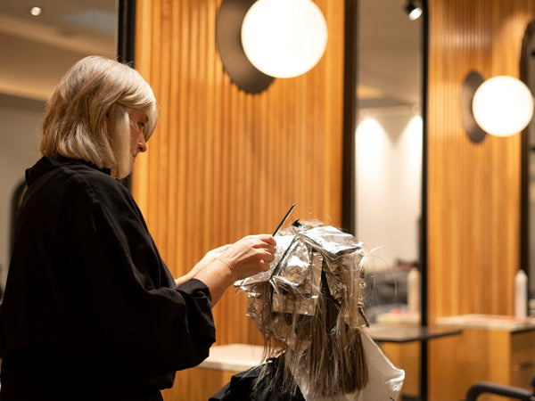 Applying highlights in Castle Street salon