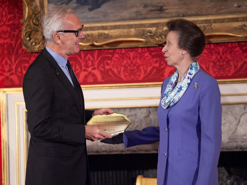Andrew Collinge receiving the Princess Royal Training Award from The Princess Royal 2019